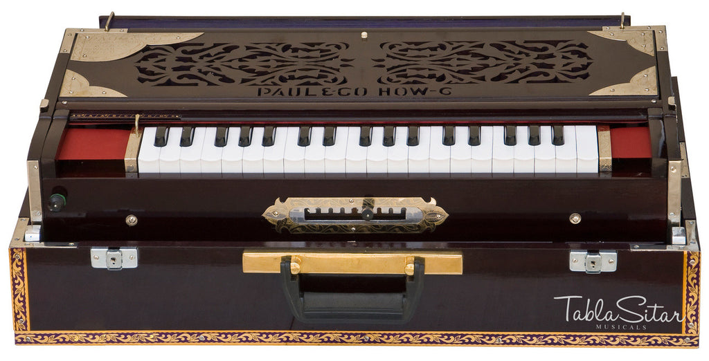 Paul & Co. Harmonium, 3 Reeds, 9 Scale Changer, Dark Mahogany - FAB