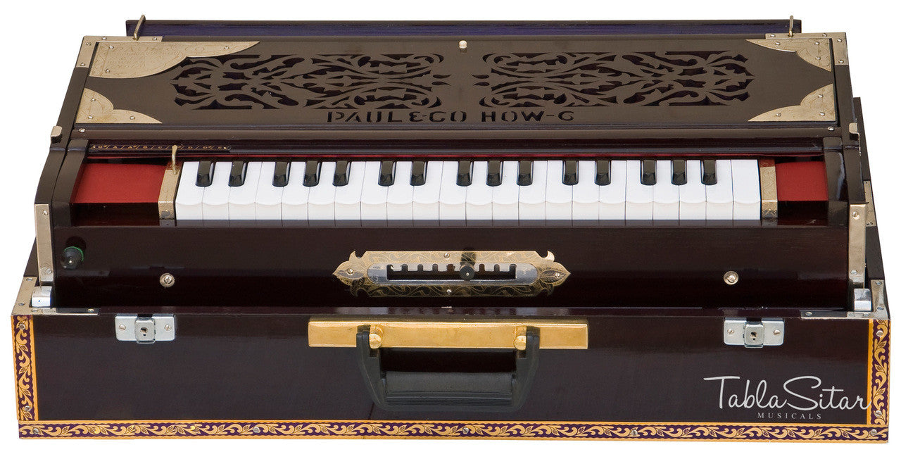 Paul & Co. Harmonium, 3 Reeds, 9 Scale Changer, Dark Mahogany - FAB