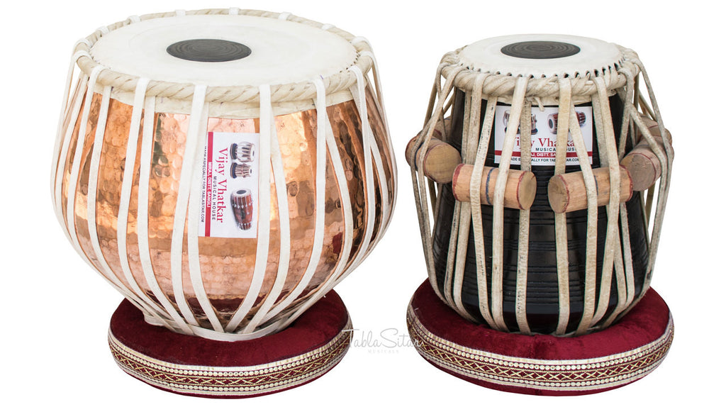 V VHATKAR Tabla Set, 2.5KG Copper Bayan, Shisham Dayan, Hammer BAH