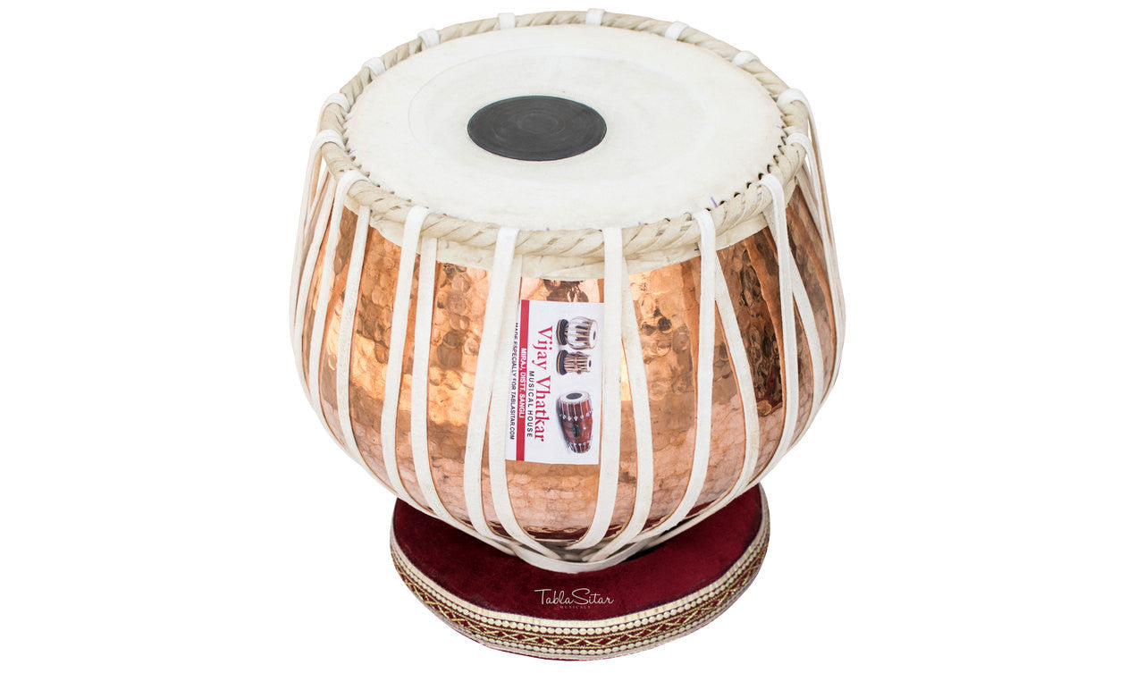 V VHATKAR Tabla Set, 2.5KG Copper Bayan, Shisham Dayan, Hammer BAH