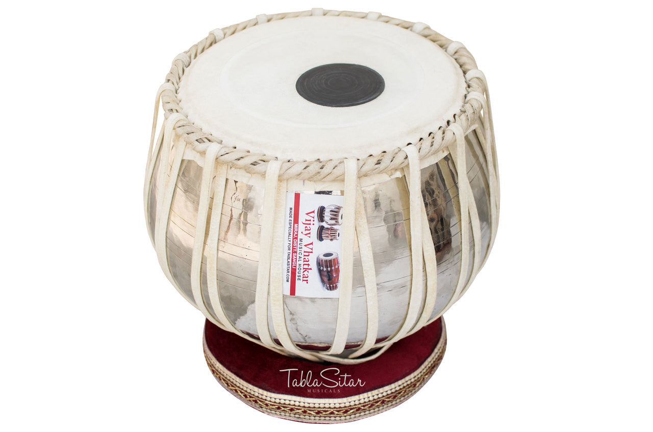 V VHATKAR Tabla, 4KG Brass Bayan, Shisham Dayan, Hammer, Cushions BBB