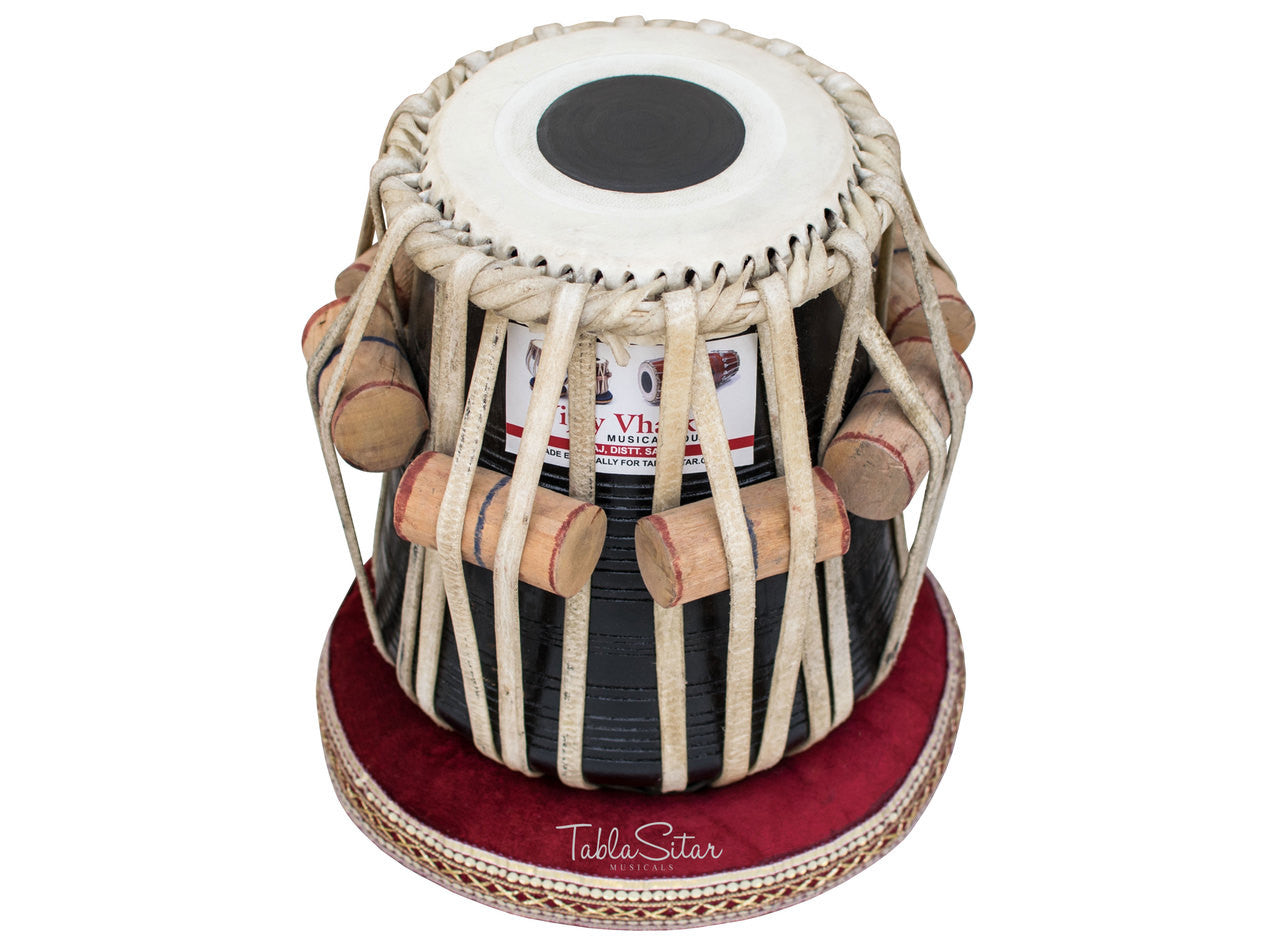 V VHATKAR Chromed Tabla, 2.5KG Brass Bayan, Sheesham Dayan, Hammer BBE