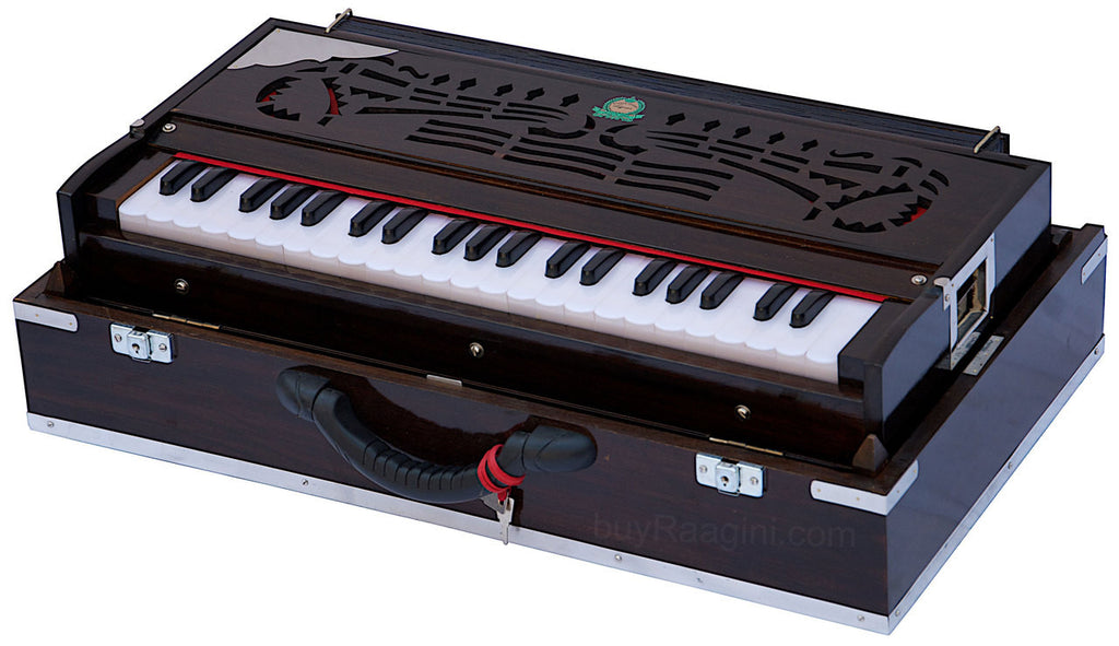 MONOJ K SARDAR Teak Harmonium  A440, 2 Reeds, Folding, 42 Keys BDC