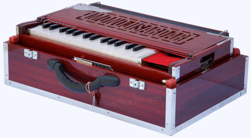 MONOJ K SARDAR Scale Changer Teak Harmonium, A440, 2 Reed, Concert BFD
