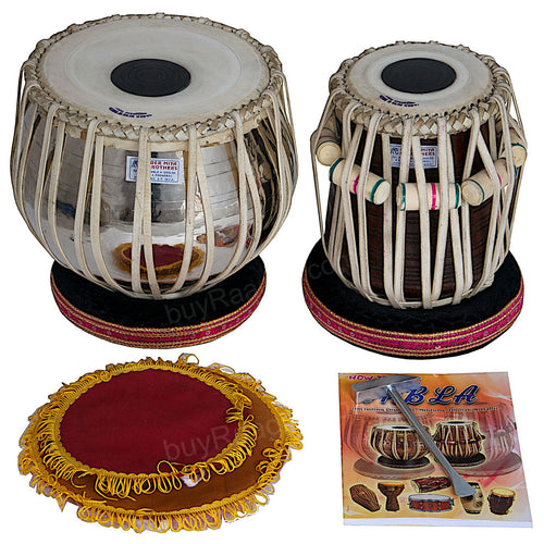 AKBAR MIAN & BROS Standard Tabla, 3Kg Brass Bayan, Sheesham Dayan BFJ