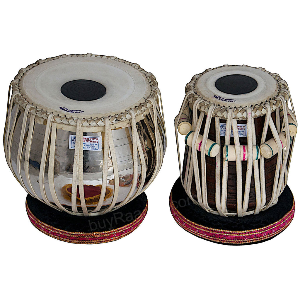 AKBAR MIAN & BROS Standard Tabla, 3Kg Brass Bayan, Sheesham Dayan BFJ