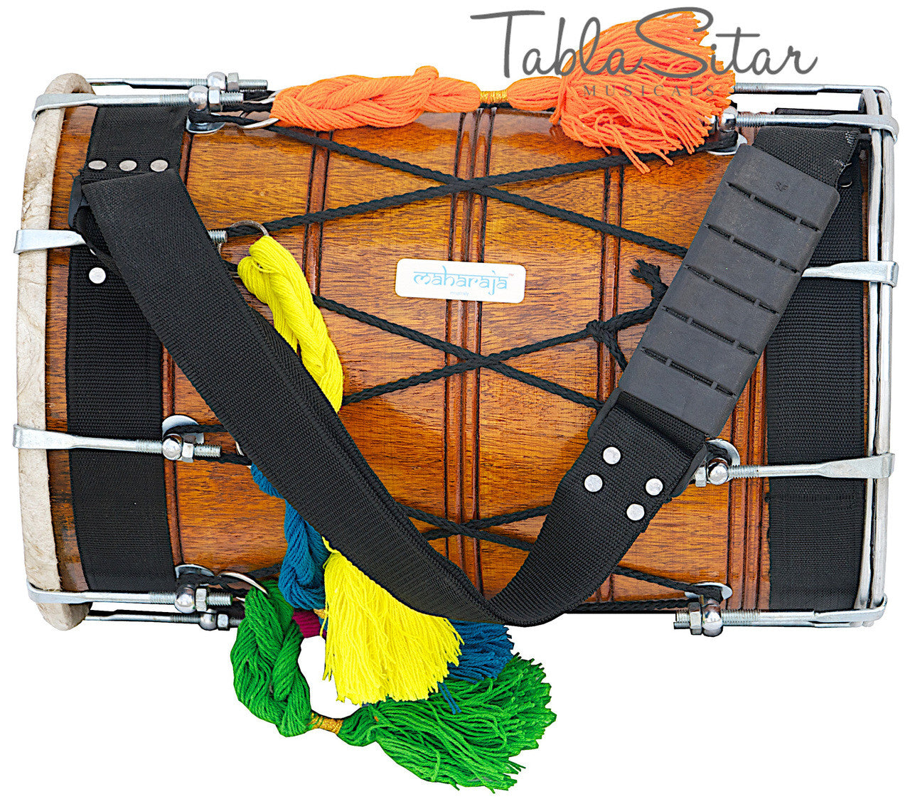 MAHARAJA Junior Punjabi Dhol, Natural Color, Mango Wood, For Kids BGD