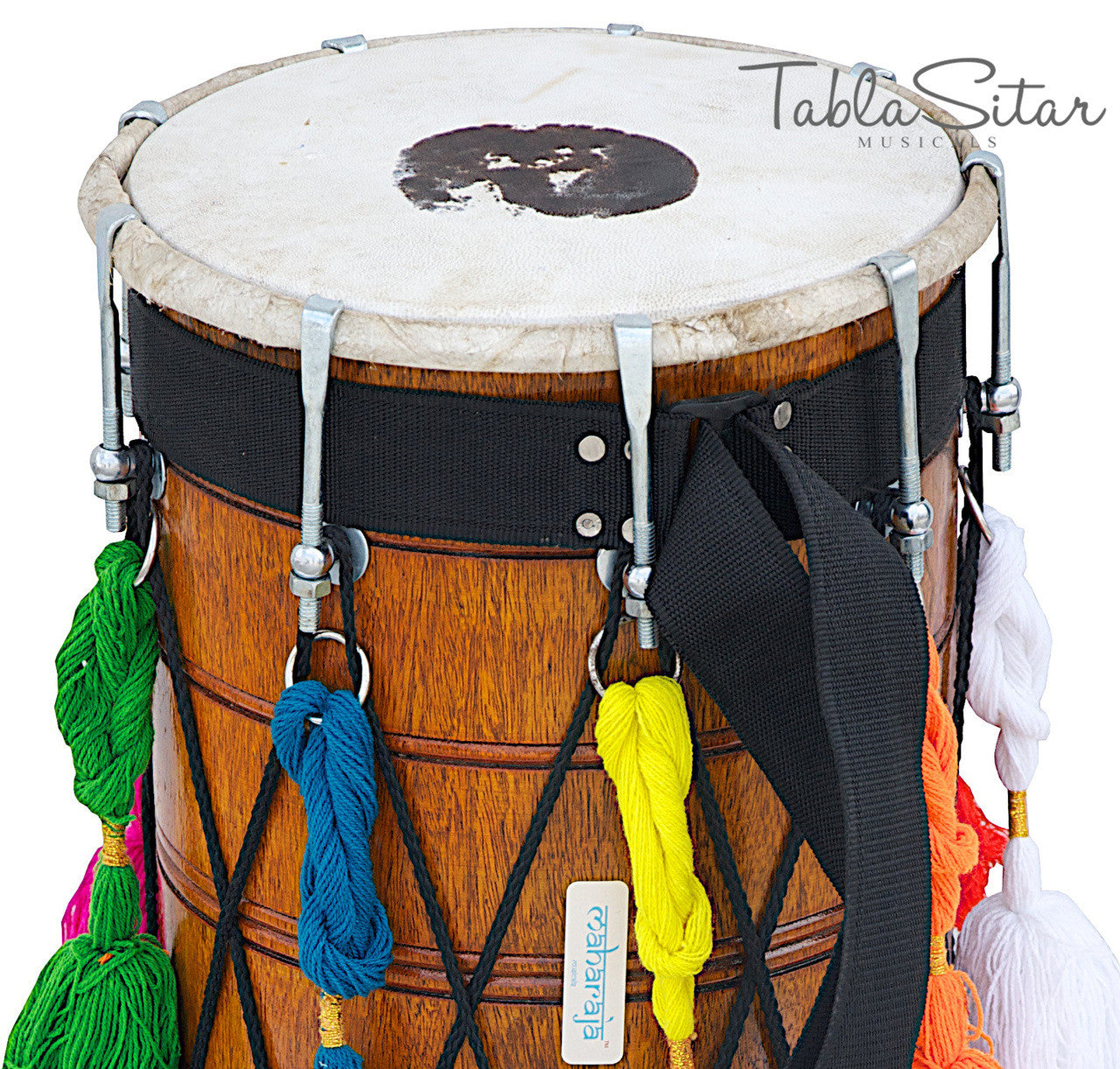 MAHARAJA Junior Punjabi Dhol, Natural Color, Mango Wood, For Kids BGD