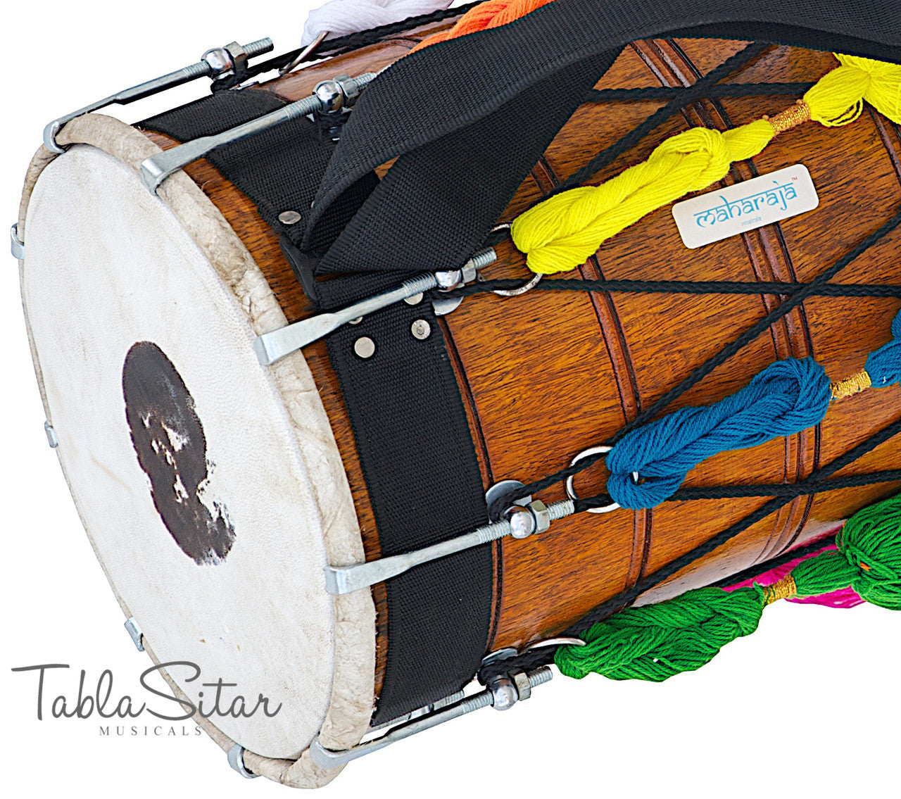 MAHARAJA Junior Punjabi Dhol, Natural Color, Mango Wood, For Kids BGD