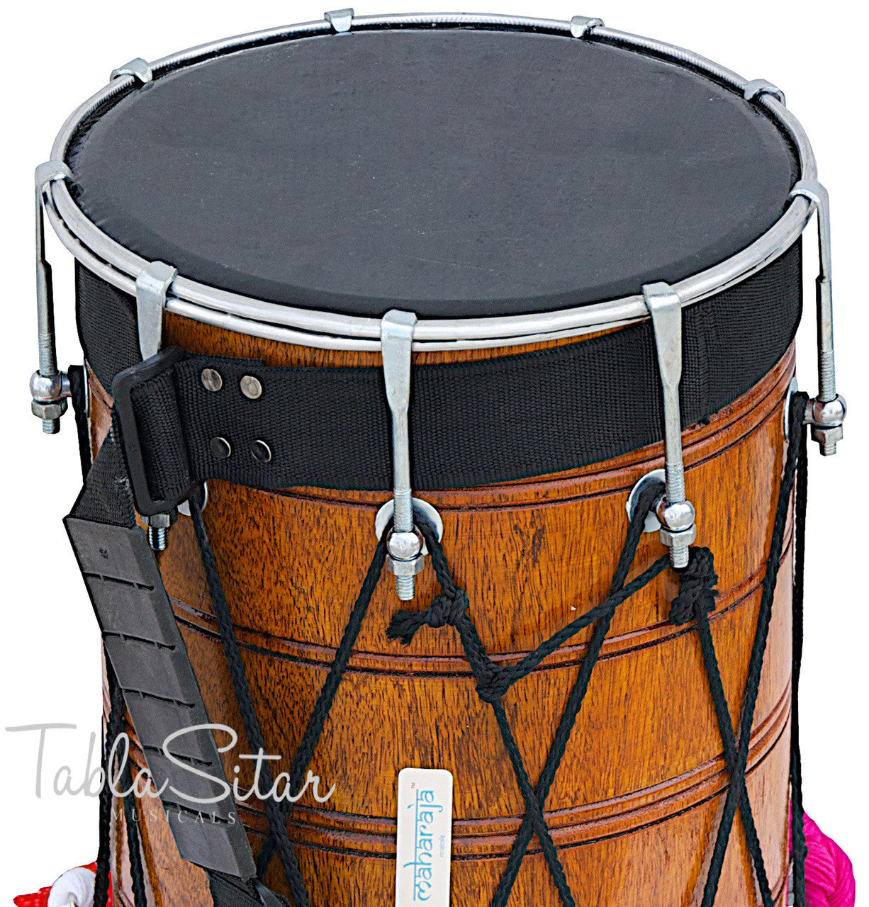 MAHARAJA Junior Punjabi Dhol, Natural Color, Mango Wood, For Kids BGD
