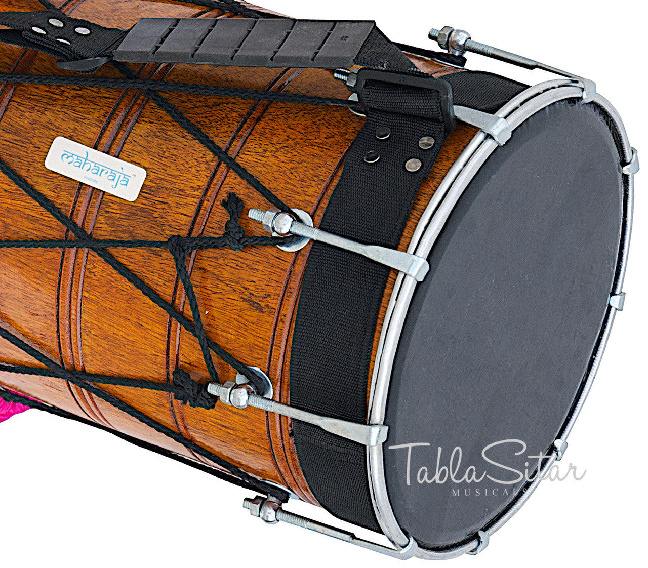 MAHARAJA Junior Punjabi Dhol, Natural Color, Mango Wood, For Kids BGD
