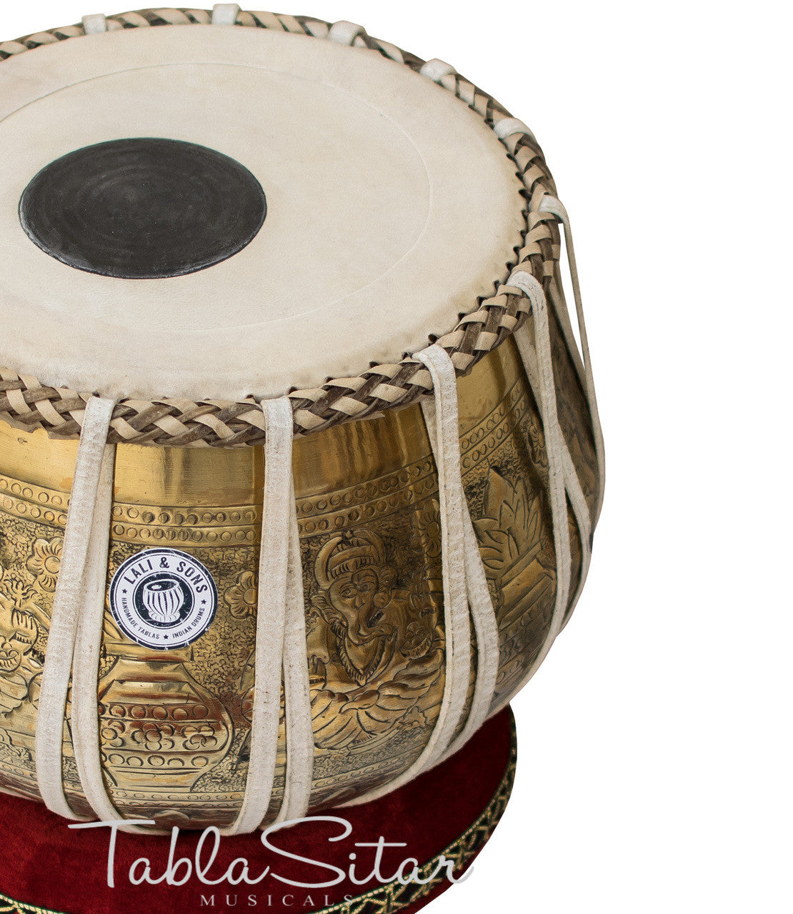 MAHARAJA MUSICALS 3.5kg Ganesha Kalash Brass Tabla, With Lacquer Finish BHE