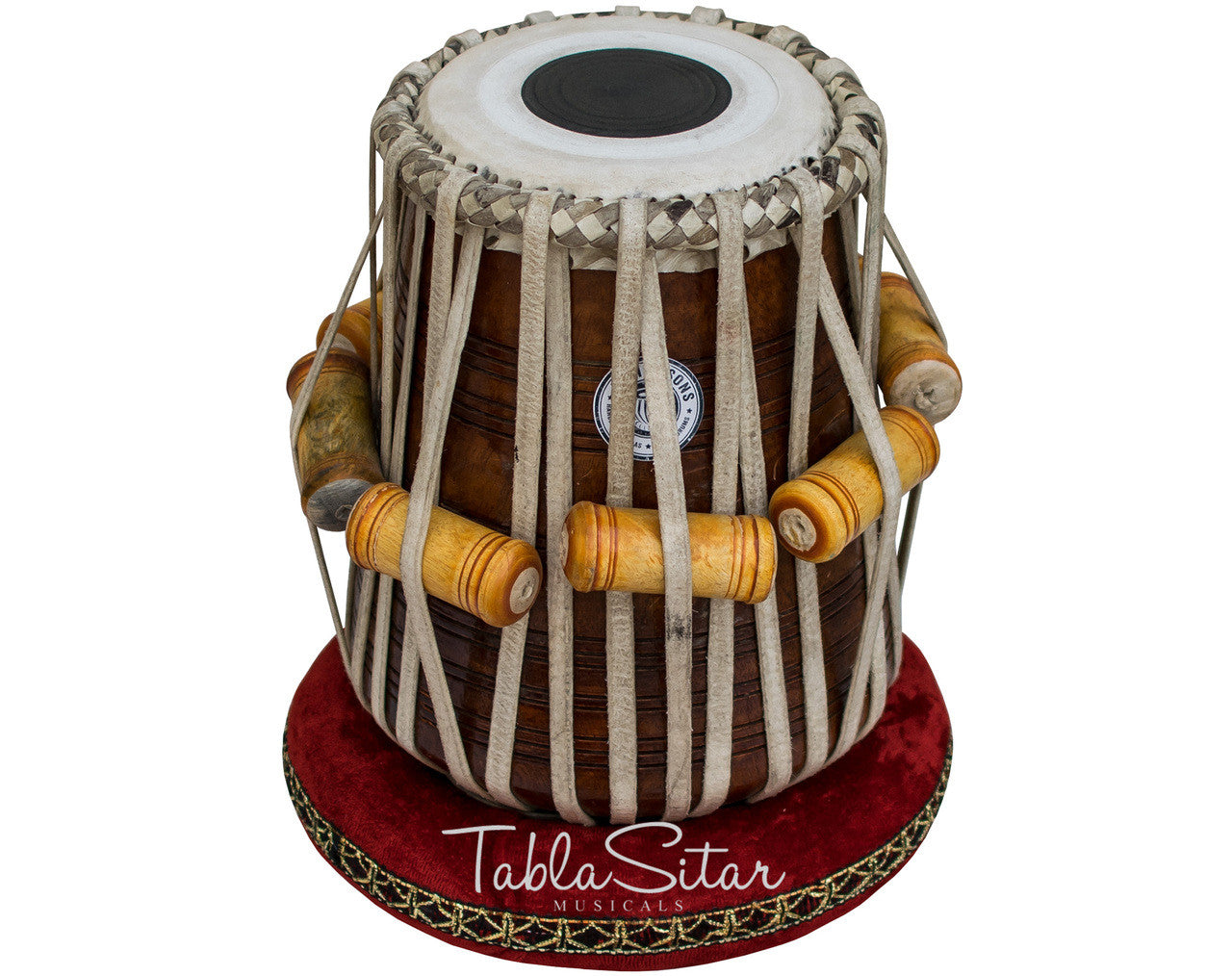 MAHARAJA MUSICALS 3.5kg Ganesha Kalash Brass Tabla, With Lacquer Finish BHE