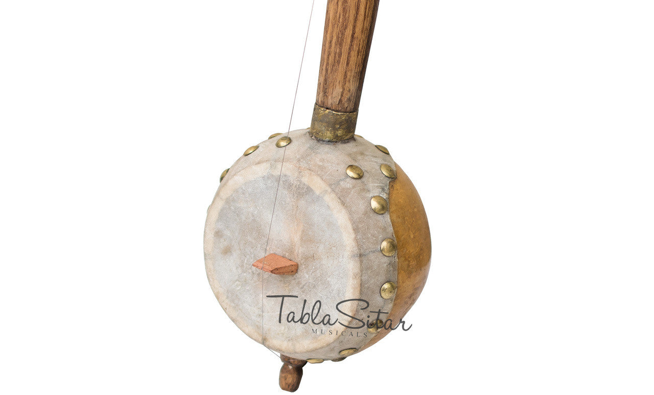  MAHARAJA Special Ik Taara Tumbi - Handmade Gourd Toomba, Tun Wood BIG