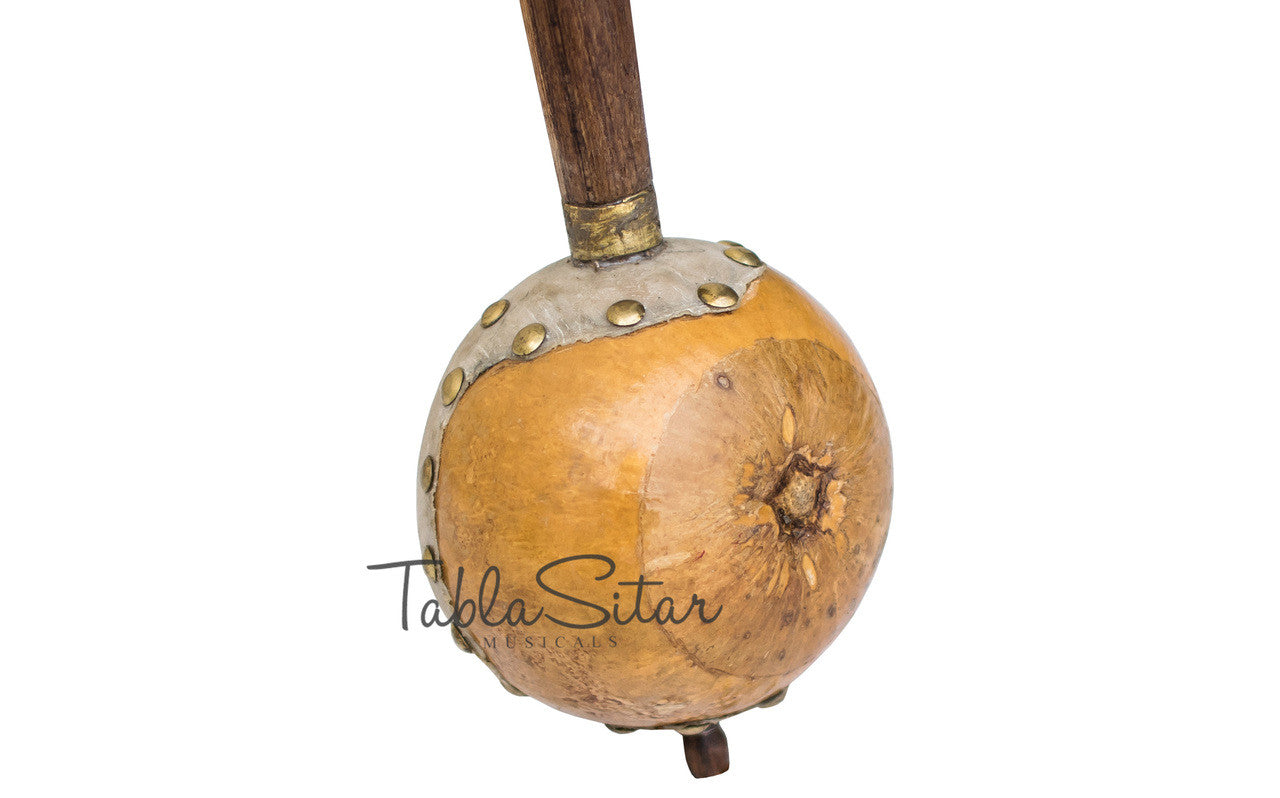  MAHARAJA Special Ik Taara Tumbi - Handmade Gourd Toomba, Tun Wood BIG