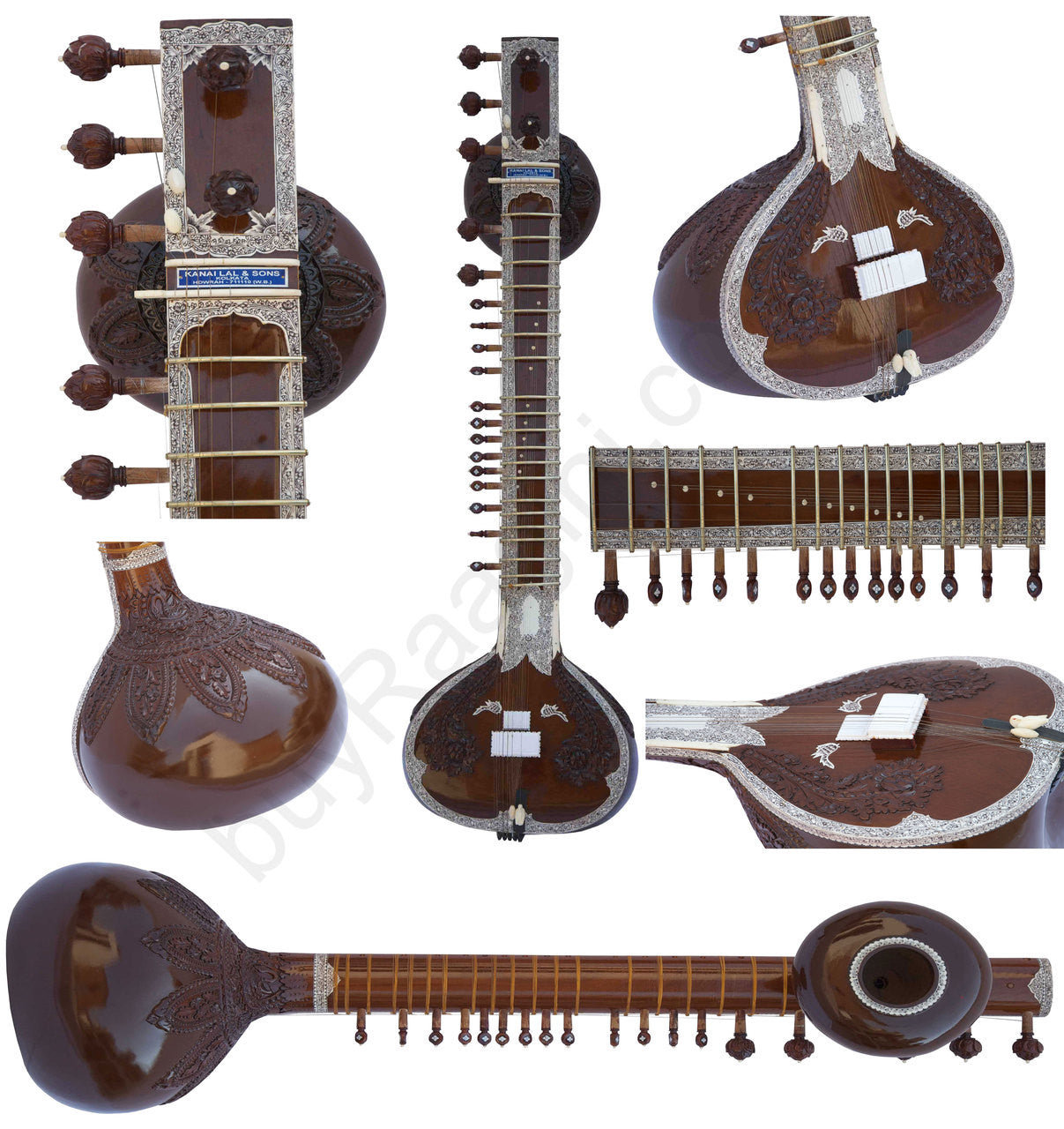 Kanai Lal Sitar, Ravi Shankar, Manipuri, Double Tumba, Fiber Case CAE