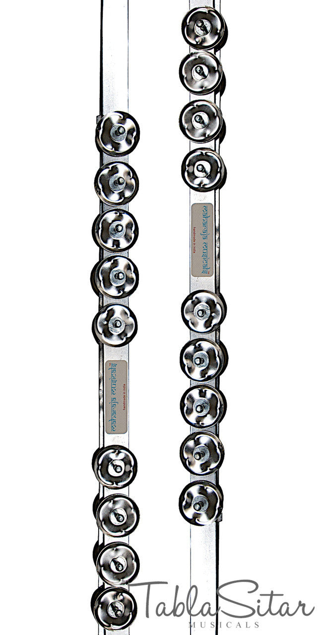 MAHARAJA Steel Chimta/Chimpta Pair, Musical Fire Tongs, 10 Jingles CAJ