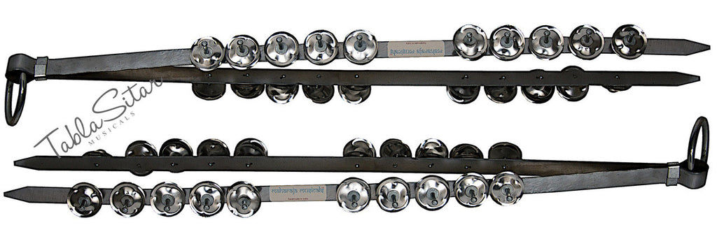 MAHARAJA Steel Chimta/Chimpta Pair, Musical Fire Tongs, 10 Jingles CAJ