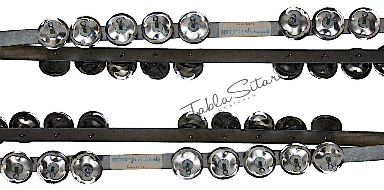 MAHARAJA Steel Chimta/Chimpta Pair, Musical Fire Tongs, 10 Jingles CAJ