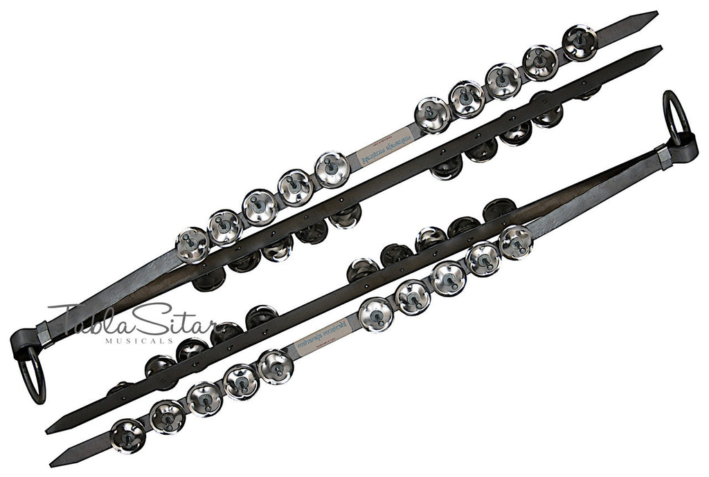 MAHARAJA Steel Chimta/Chimpta Pair, Musical Fire Tongs, 10 Jingles CAJ