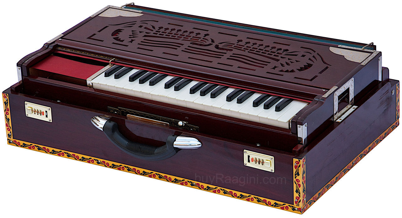 MONOJ K SARDAR Concert Harmonium, A440, 4 Reeds, Teak Wood Folding CDG