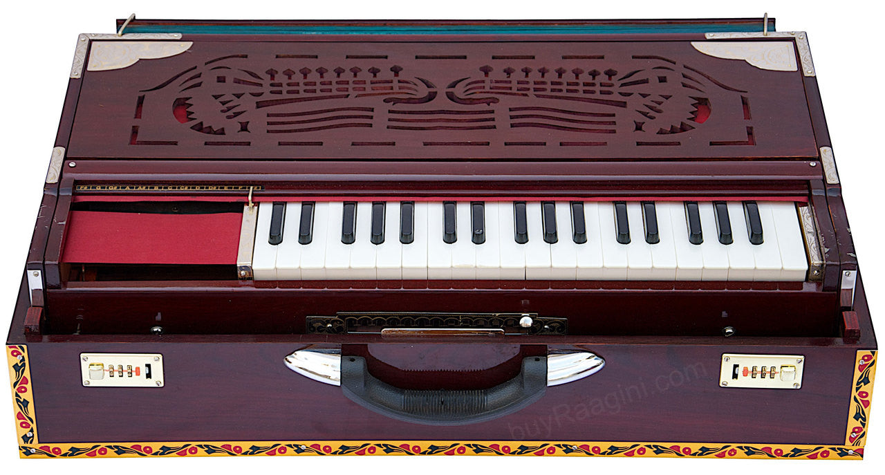 MONOJ K SARDAR Concert Harmonium, A440, 4 Reeds, Teak Wood Folding CDG
