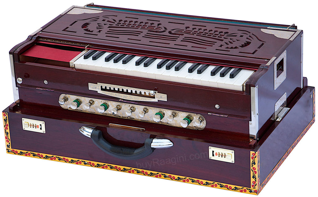 MONOJ K SARDAR Concert Harmonium, A440, 4 Reeds, Teak Wood Folding CDG