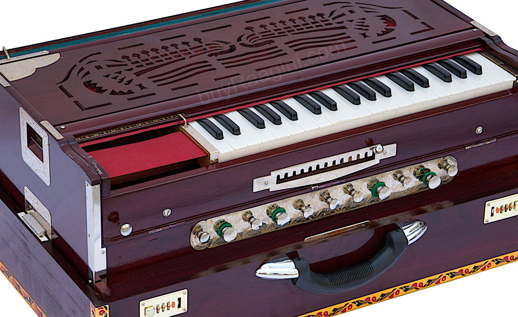 MONOJ K SARDAR Concert Harmonium, A440, 4 Reeds, Teak Wood Folding CDG