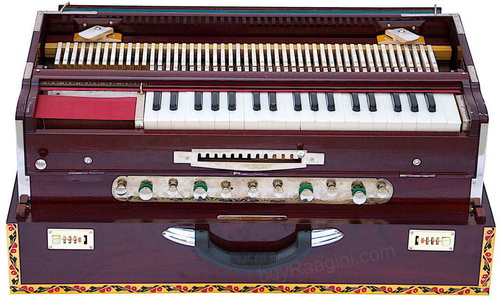 MONOJ K SARDAR Concert Harmonium, A440, 4 Reeds, Teak Wood Folding CDG