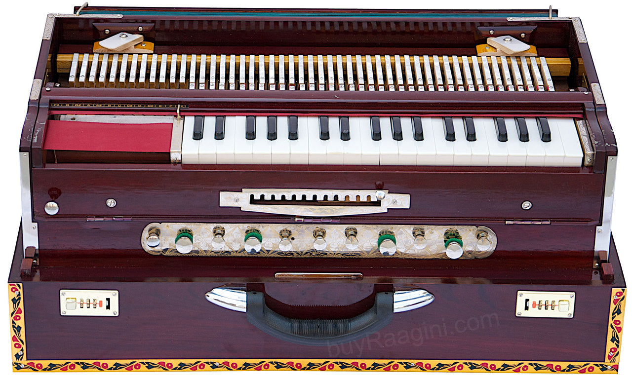 MONOJ K SARDAR Concert Harmonium, A440, 4 Reeds, Teak Wood Folding CDG
