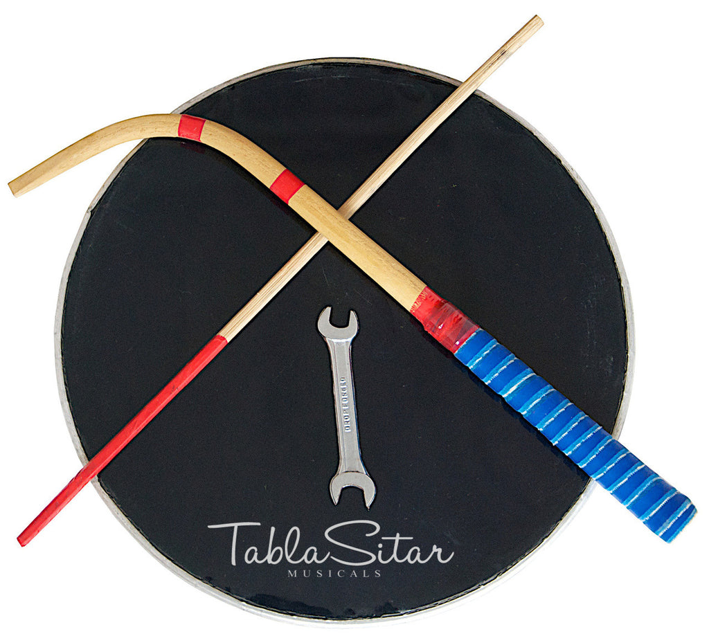 MAHARAJA Mango Wood Punjabi Bhangra Dhol, Black Color - CE