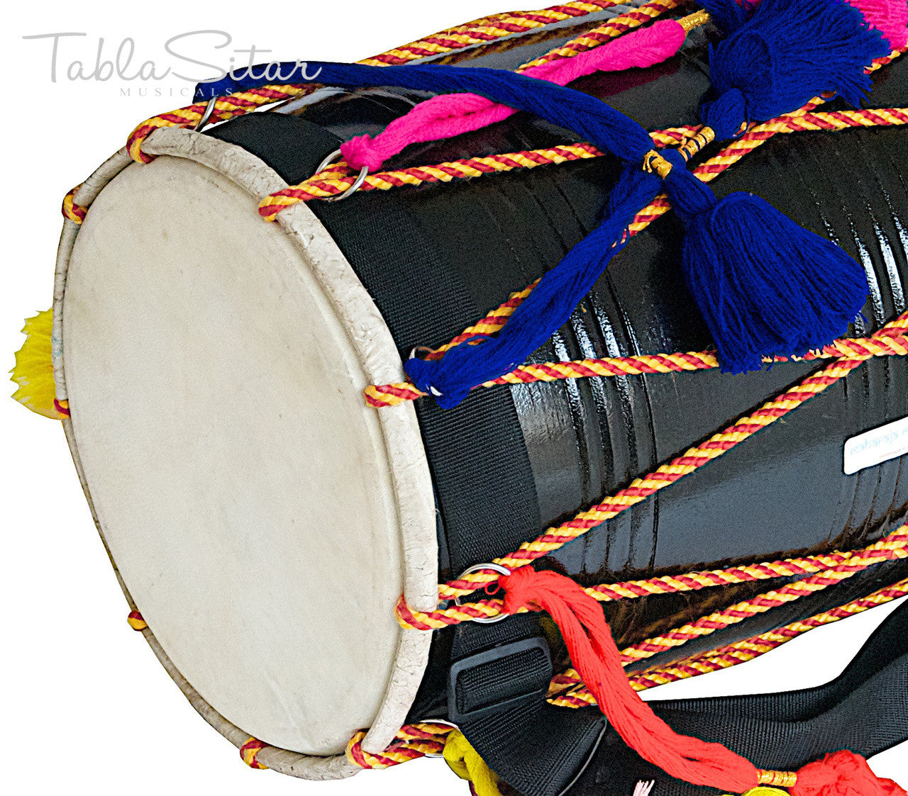 MAHARAJA Mango Wood Punjabi Bhangra Dhol, Black Color - CE