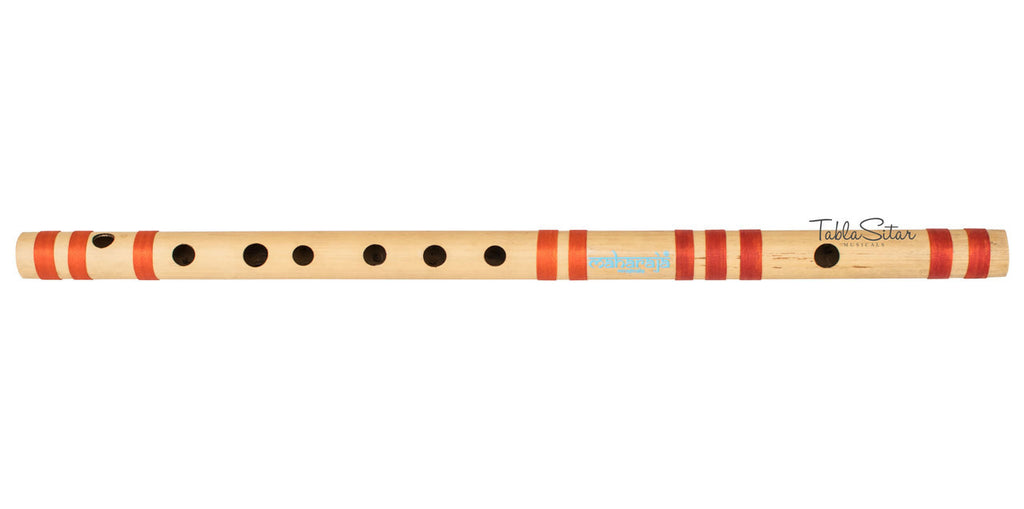 MAHARAJA Bansuri Scale C Sharp Med. 18.6 Inch, Indian Bamboo Flute CFA