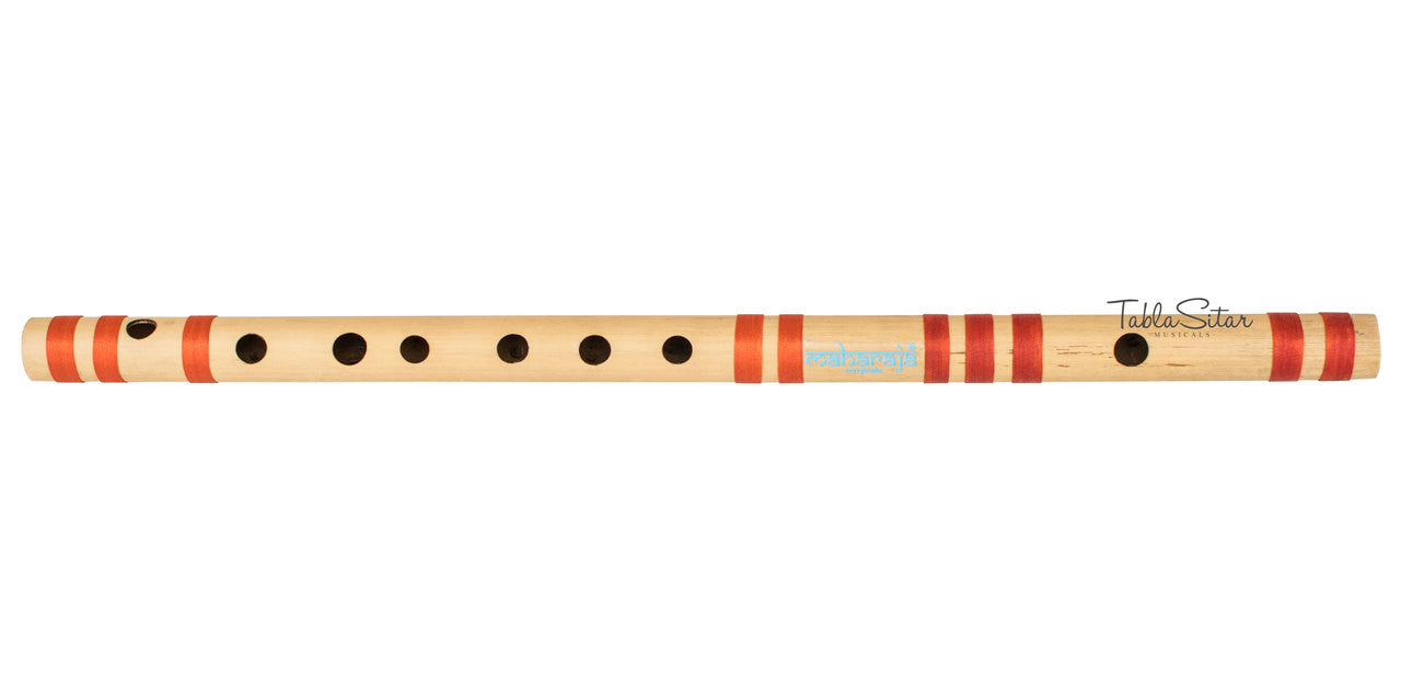 MAHARAJA Bansuri Scale C Sharp Med. 18.6 Inch, Indian Bamboo Flute CFA