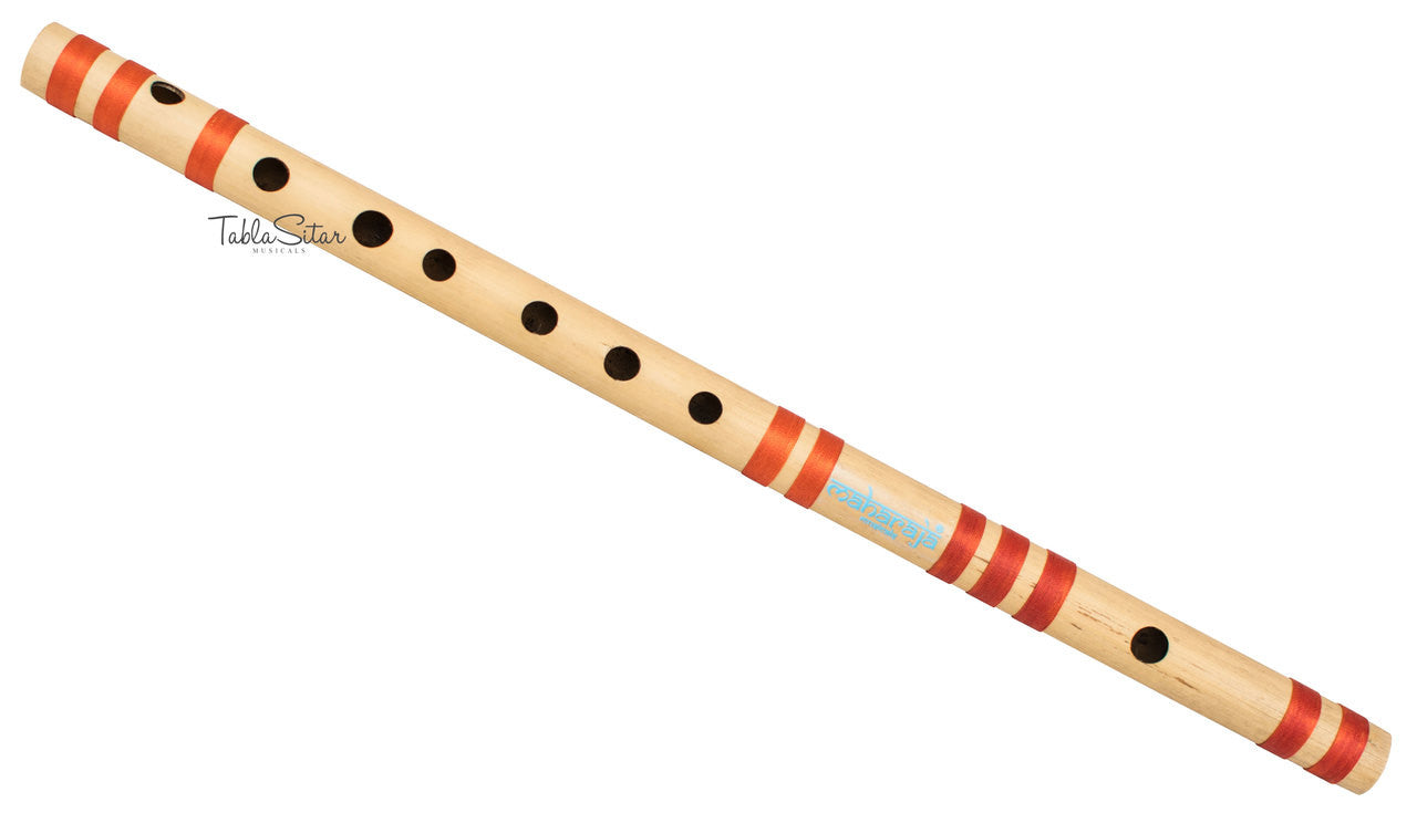 MAHARAJA Bansuri Scale C Sharp Med. 18.6 Inch, Indian Bamboo Flute CFA
