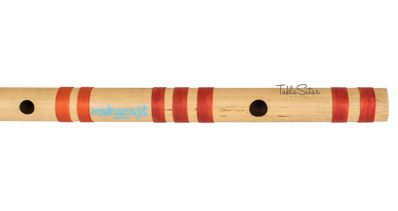 MAHARAJA Bansuri Scale C Sharp Med. 18.6 Inch, Indian Bamboo Flute CFA