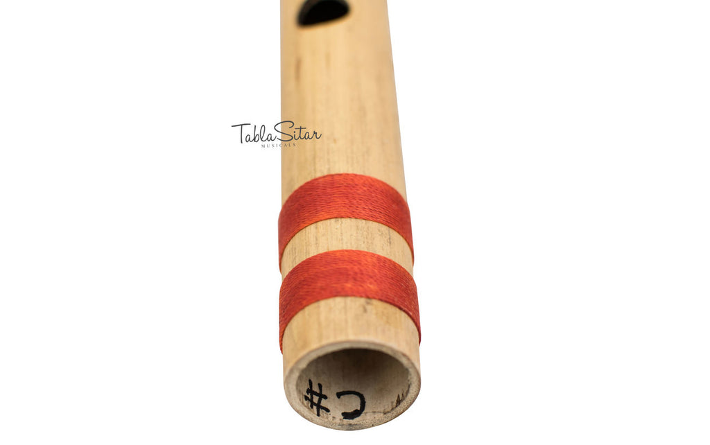 MAHARAJA Bansuri Scale C Sharp Med. 18.6 Inch, Indian Bamboo Flute CFA