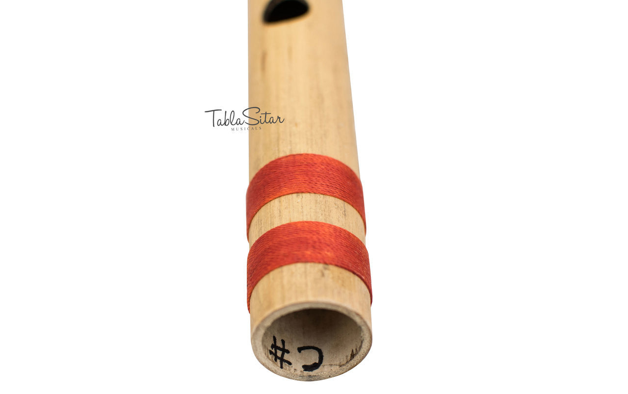 MAHARAJA Bansuri Scale C Sharp Med. 18.6 Inch, Indian Bamboo Flute CFA
