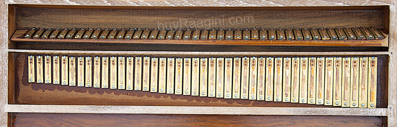 MONOJ K SARDAR MKS Teak Wood Harmonium, A440, 2 Reeds, 42 Keys DAB