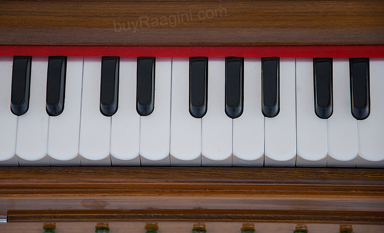 MONOJ K SARDAR MKS Teak Wood Harmonium, A440, 2 Reeds, 42 Keys DAB