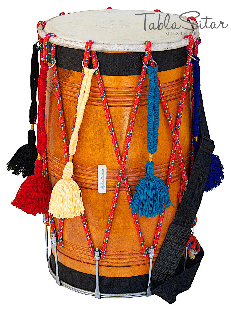MAHARAJA Punjabi Dhol, Natural Color, Straight, Mango Wood - DBH