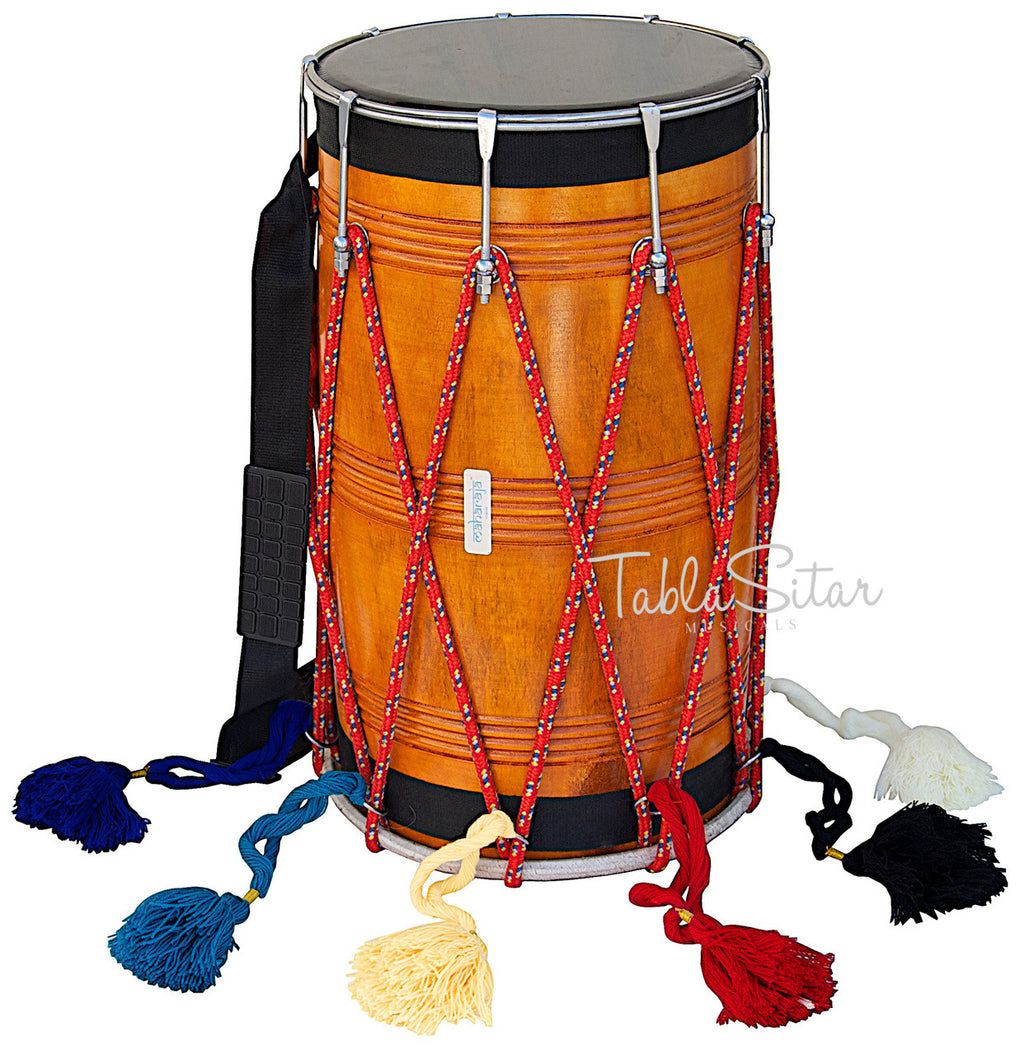 MAHARAJA Punjabi Dhol, Natural Color, Straight, Mango Wood - DBH