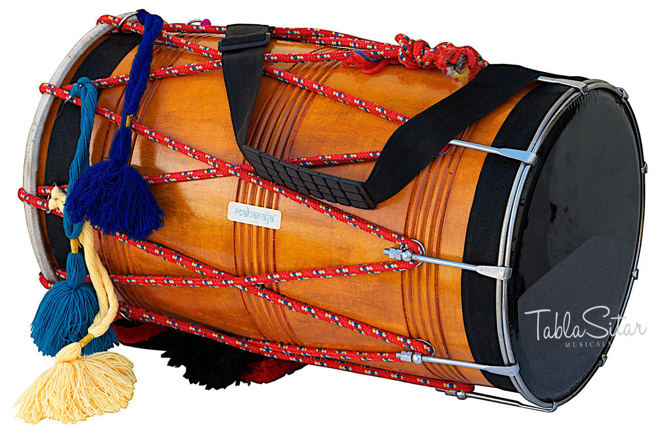 MAHARAJA Punjabi Dhol, Natural Color, Straight, Mango Wood - DBH