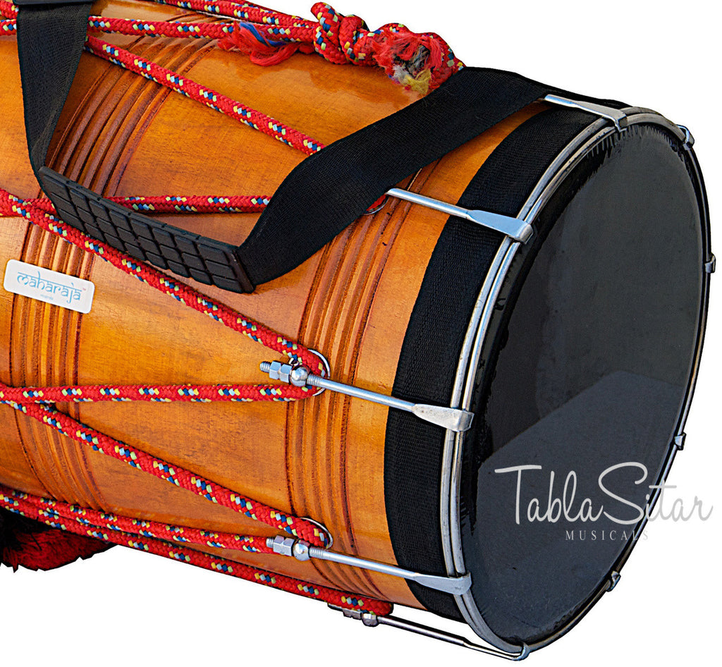 MAHARAJA Punjabi Dhol, Natural Color, Straight, Mango Wood - DBH