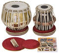 V VHATKAR Chromed Tabla, 4KG Brass Bayan, Shisham Dayan, Hammer - DCB