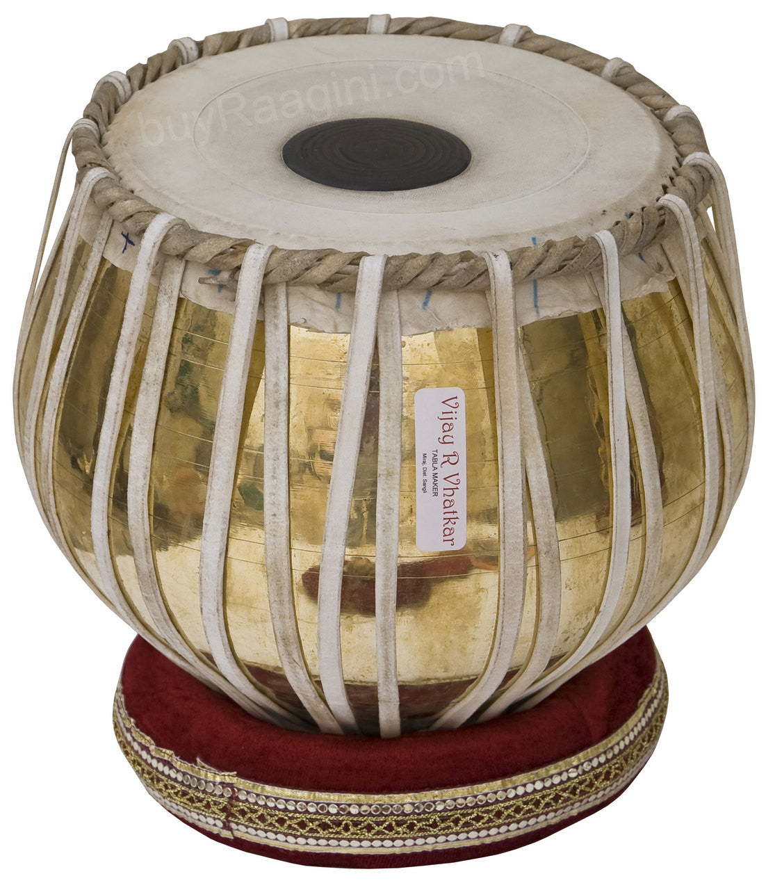 V VHATKAR Chromed Tabla, 4KG Brass Bayan, Shisham Dayan, Hammer - DCB