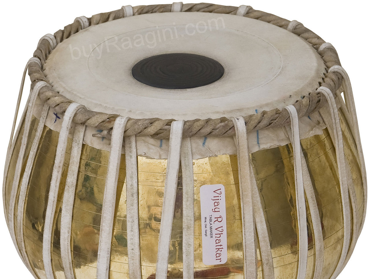 V VHATKAR Chromed Tabla, 4KG Brass Bayan, Shisham Dayan, Hammer - DCB