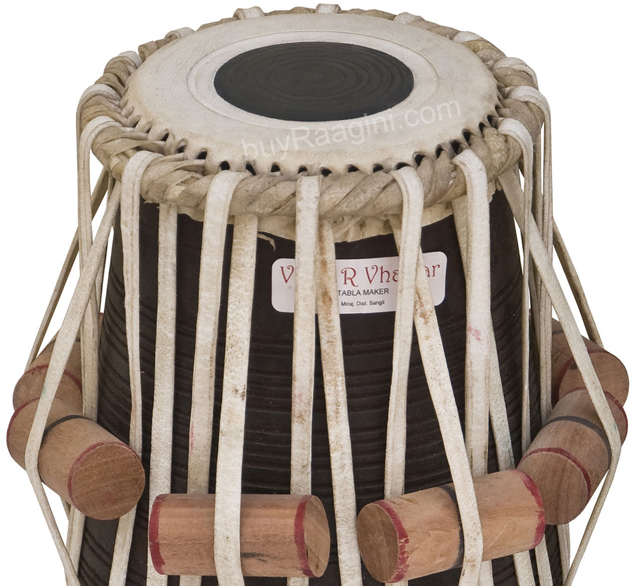 V VHATKAR Chromed Tabla, 4KG Brass Bayan, Shisham Dayan, Hammer - DCB