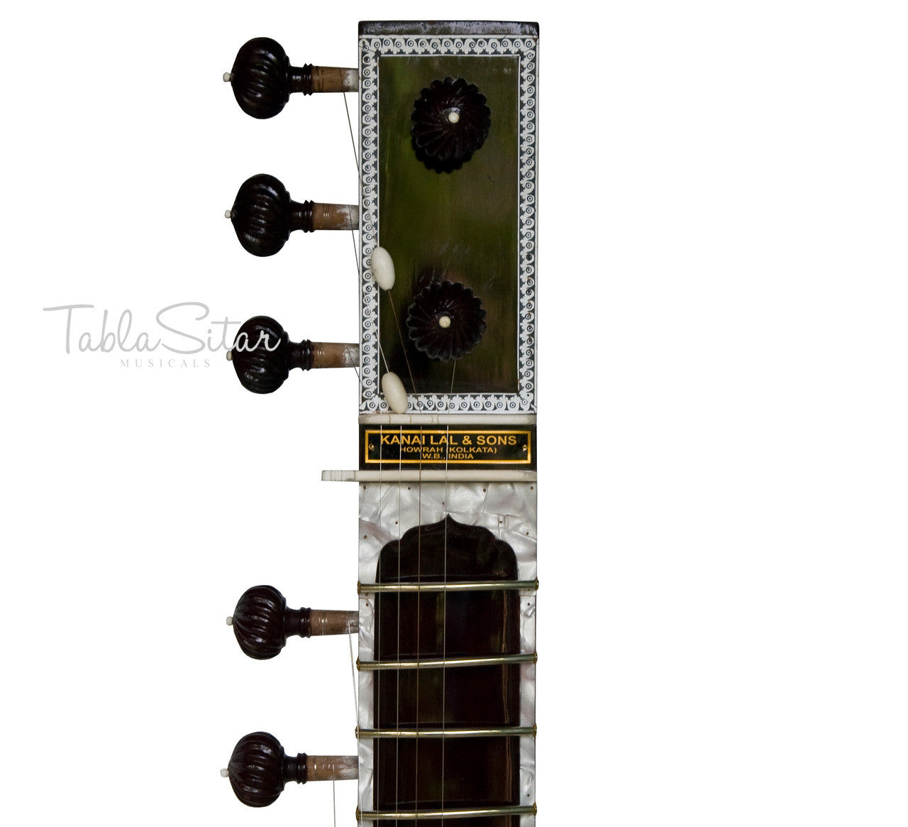 Kanai Lal Munda Sitar, Villayat Khan Style, Fiber Trolley - DDE