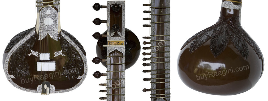 Kanai Lal Sitar, Ravi Shankar Style, Angur Patta, Fiber Case DDF